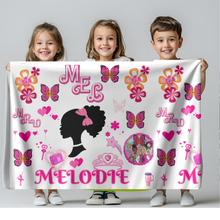 Load image into Gallery viewer, Small Custom Blanket / Baby Blanket/ Memorial Blanket
