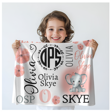 Load image into Gallery viewer, Small Custom Blanket / Baby Blanket/ Memorial Blanket
