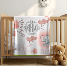 Load image into Gallery viewer, Small Custom Blanket / Baby Blanket/ Memorial Blanket
