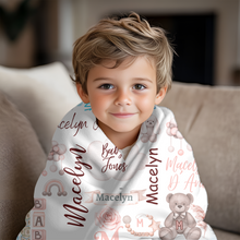 Load image into Gallery viewer, Small Custom Blanket / Baby Blanket/ Memorial Blanket
